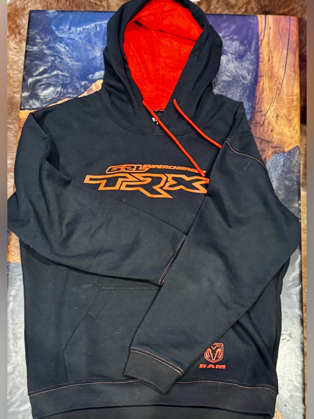 Ram TRX Black & Orange Pullover Hoodie